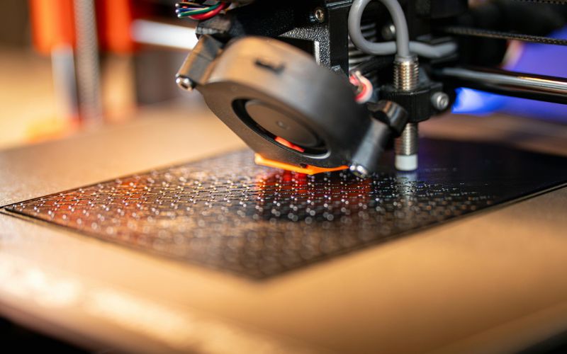 An electronics prototype company technician working on an electronics prototype to improve design and functionality