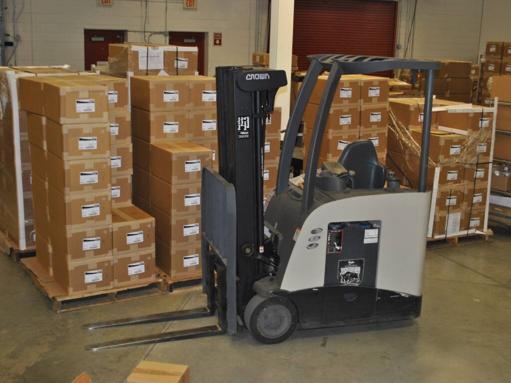 A 3PL fulfillment provider's warehouse staging area, with packages ready for processing and shipment