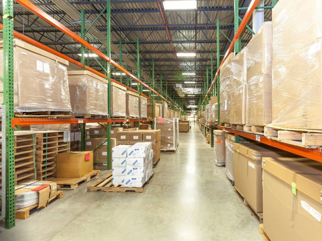 Warehouse of a contract manufacturing company